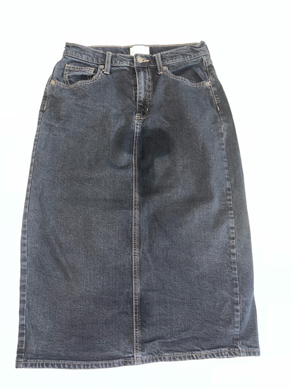 Universal Thread Dark Blue Denim Pencil Skirt-A04